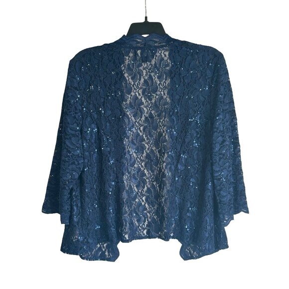 Alex Evenings 18W Tea Length Dress Square Neck Embroidered Lace MOB - Picture 8 of 12